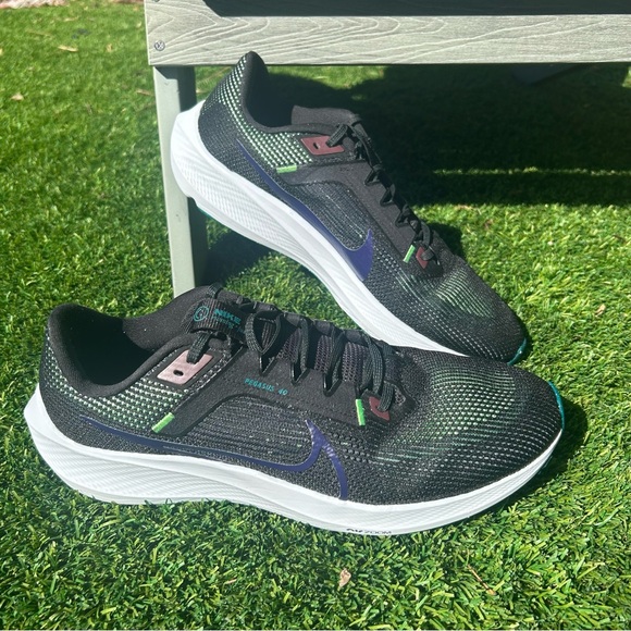 Nike Air Zoom Pegasus 40 Black Purple Ink Shoes Men’s 12 Sneakers DV3853-005 - Picture 2 of 16